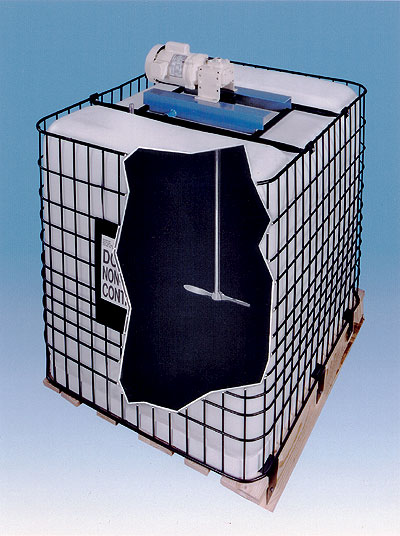Low Profile Right Angle IBC Tote Mixer 350 rpm 1 2 HP Air
